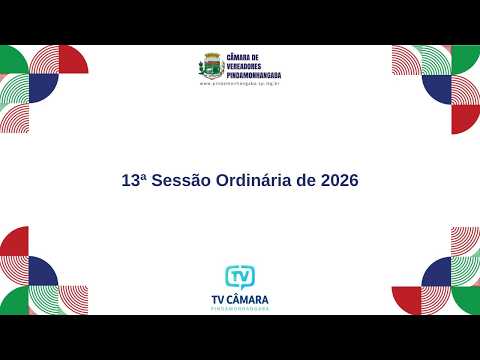 TV Câmara Pinda - 13ª Sessão Ordinária 2026