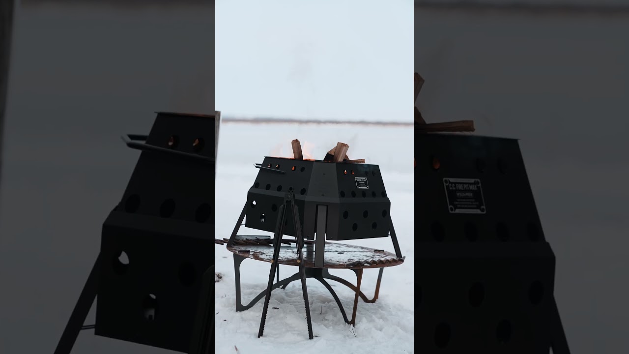 焚き火の準備が一瞬で終わる焚き火台 #cargocontainer #camping