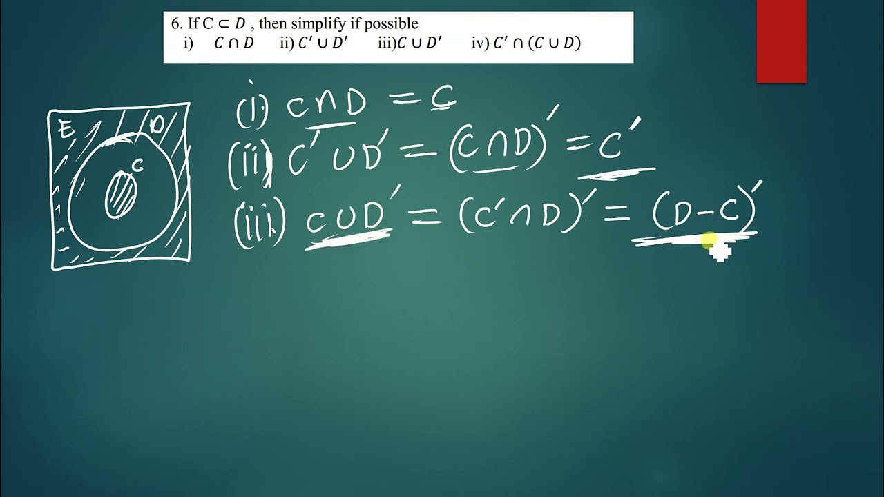 simplifying sets given that C is a subset of D by harmtedy
