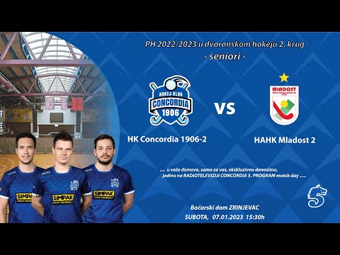 SAŽETAK🏑HK Concordia 1906-2 - HAHK Mladost 2🏑Dvoransko PH 22/23🏑4:1