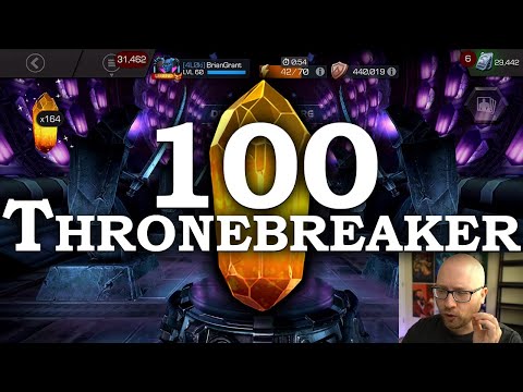 Opening and Analyzing 100 Daily Thronebreaker Crystals | Marvel Contest of Champions