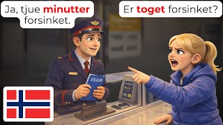 🇳🇴 Learn Norwegian in 20 Minutes: 50+ Train & Transport Phrases You Need (A1-A2)