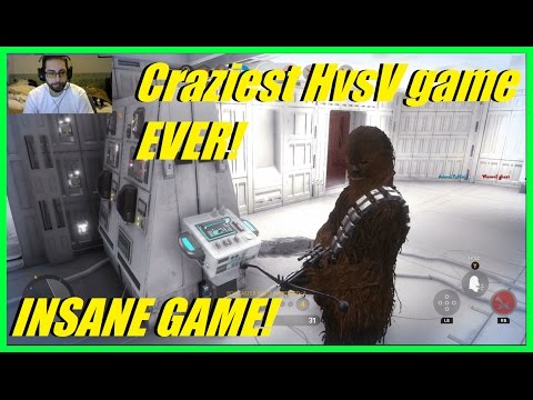 The craziest HvsV game EVER! | Such a close game! | Grumpy Ninja / Chewie! - Star Wars Battlefront