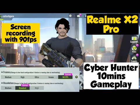 Realme x2 pro screen recording cyber hunter gameplay 10mins
