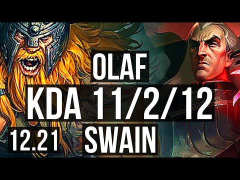 OLAF vs SWAIN (TOP) | 11/2/12, 1.5M mastery, Legendary, 300+ games | KR Master | 12.21