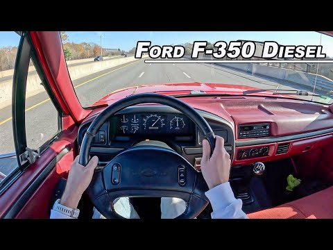 1997 Ford F-350 7.3L Powerstroke Diesel Manual - POV Driving Impressions (Binaural Audio)