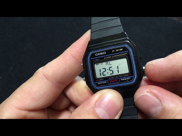 Vídeo relacionado con CASIO Reloj Deportivo Casual F91W-1, Negro, Correa