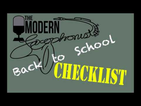 The Modern Saxophonist Podcast's back to school checklist