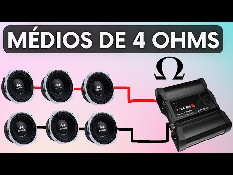 Qual a impedância correta? modulo certo para 6 médios de 4 ohms #somautomotivo