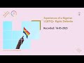 Experiences Of A Nigerian LGBTIQ Rights Defender Studium Generale Tilburg University