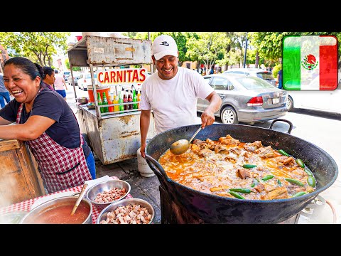 Probando TACOS de CARNITAS GIGANTES 😮🇲🇽 Tacos, Tortas y los Mejores Tamales del Mercado
