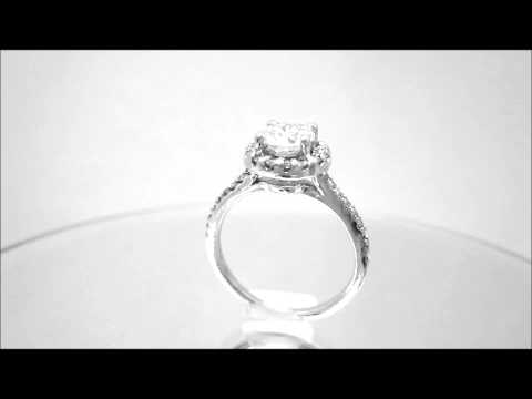 18K WHITE GOLD ROUND CUT DIAMOND ENGAGEMENT RING 1.44CTW - KNR INC - 335