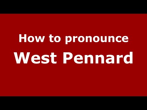 How to pronounce West Pennard