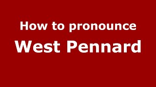 How to pronounce West Pennard