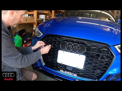 2018 Audi S3: Episode 171: Testing Fitting the S3 Emblem on the Grill
