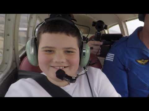 Visually impaired boy gets a chance to co-pilot and fly aircraft