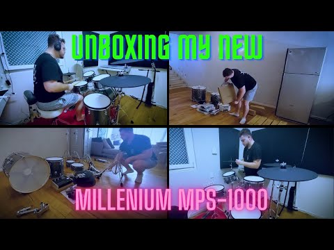 New Drum Set Unboxing + Set Up Time Lapse! (Millenium MPS-1000)
