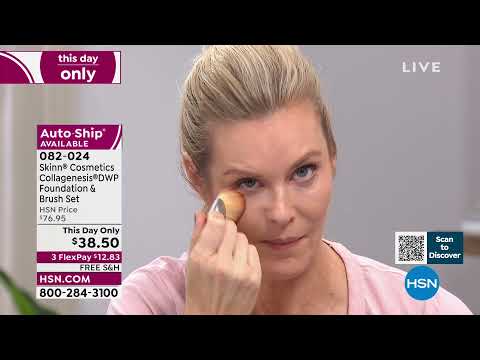 Skinn Cosmetics CollagenesisDWP Fair Foundation and Brus...