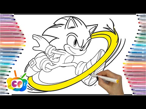 Sonic 2 the hedgehog coloring pages/ Sonic official poster coloring pages/ Cartoon - On & On [NCS]