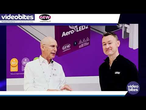GEW's Amir Dekel, speaks to Label and Narrow Web's, Greg Hrinya, at Labelexpo Europe 2025