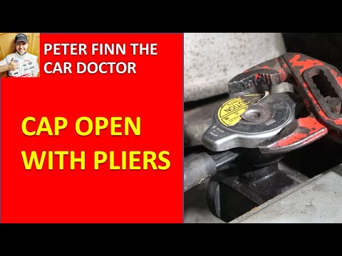 How to open HARD Radiator cap hat with pliers