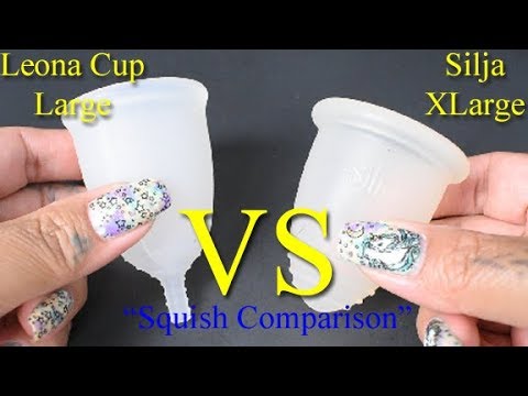 Leona Cup LG vs Silja Cup XL "Squish" - Menstrual Cups