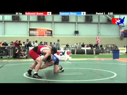 Nathaniel Brown vs. Cameron Simaz at 2013 ASICS University Nationals - FS