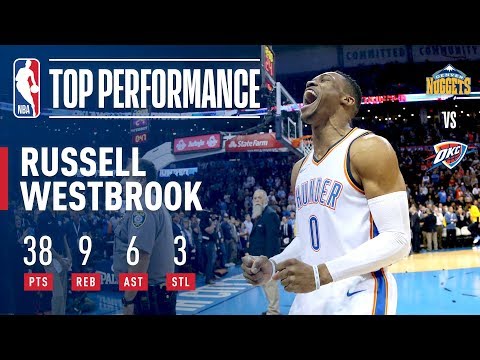 Russell Westbrook Puts Up 38 Pts in Close Win vs. Nuggets | December 18, 2017