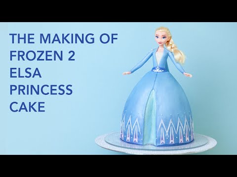 Frozen 2 Princess Elsa Cake - The making of
