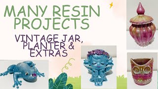 So Many Resin Projects: Cute Planter, Vintage Jar, Panda & Extras: Must See
