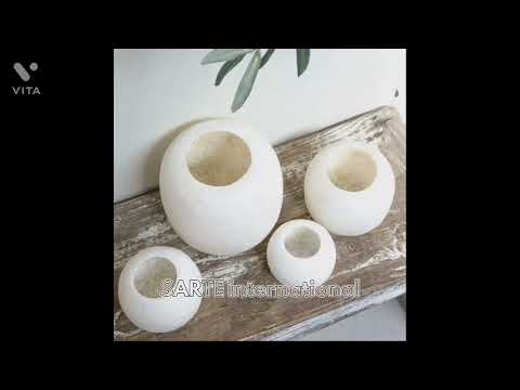 Alabaster candle holder