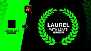 Laurel Wreath Design in Adobe Illustrator | Leaf Brush I Adobe Illustrator
