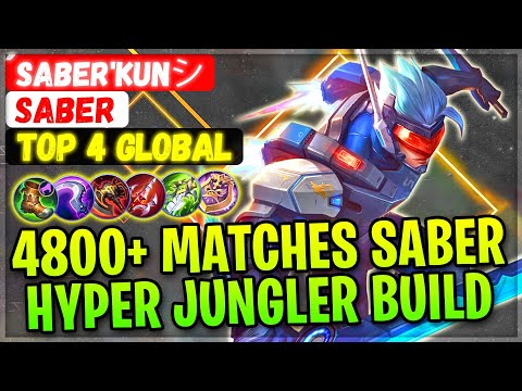 4800+ Matches Saber Jungler Build [ Top Global Saber ] ´Saber'Kunシ︎` - Mobile Legends Gameplay