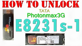 How to Unlock E8231s-1 Photonmax 3G Tata USB Modem