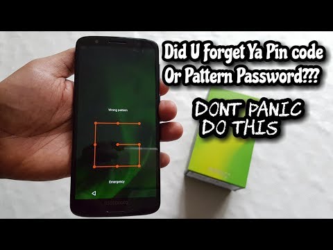 Moto G6 Remove pin Code /Pattern Lock/ Password Security/FingerPrint Lock/Face Recognition Lock