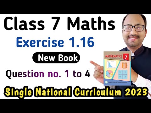 Exercise 1.16 Class 7 Maths New Book | Unit 1 Exercise 1.16 Question no. 1 to 4 PTB | Learning Zone
