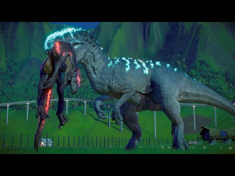 ALL BIOLUMINESCENT DINOSAURS BATTLE ROYALE IN ISLA NUBLAR -  Jurassic World Evolution 2