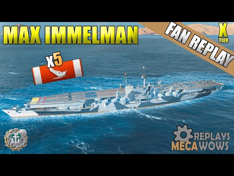 AirCraft Carrier Max Immelmann 5 Kills Tears of the Desert Map | World of Warships