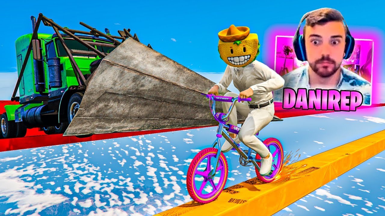 CORRE O TE ATROPELLO EN BICI!! TENGO MIEDO!! - GTA 5 ONLINE