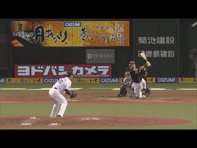 【9回表】終盤にたたみかけた!! ホークス・松田がこの試合2本目のタイムリー!! 2019/10/9 パーソル CS パ final L-H