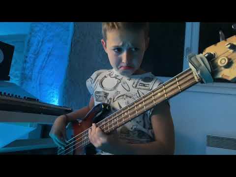 (9yrs) AronTheBassist plays Bebe Rexha ft. Doja Cat “Baby I’m jealous” (bass cover)