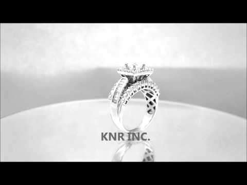 14K WHITE GOLD PRINCESS CUT DIAMOND ENGAGEMENT RING ART DECO STYLE 1.65CTW - KNR INC - 422