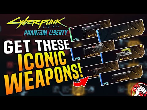 12 AMAZING Iconic Weapons YOU NEED! in CYBERPUNK 2077 Update 2.0!