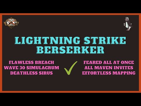 [3.16] Lightning Strike Berserker End-Game Build Guide | POE Scourge