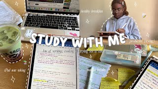 🙇🏾‍♀️ STUDY VLOG✧˚🎧📚| productive A-level study sessions, notetaking & trying not burn out !📝
