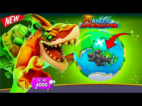 GIANT MELTDOWN SHARK VS ENEMY MECHA SHARKJIRA IN ARCTIC APOCALYPSE - HUNGRY SHARK WORLD GAMEPLAY