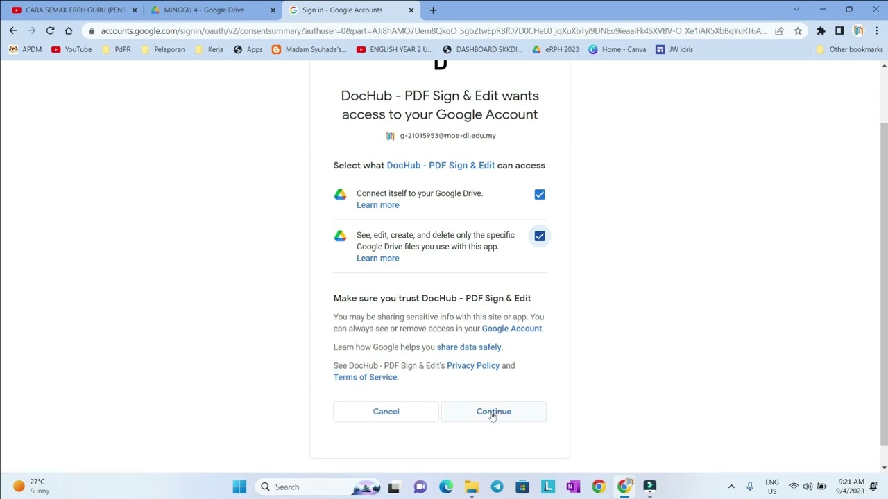 eRPH SKKDIM : Cara pentadbir menyemak eRPH guru dalam bentuk pdf.
