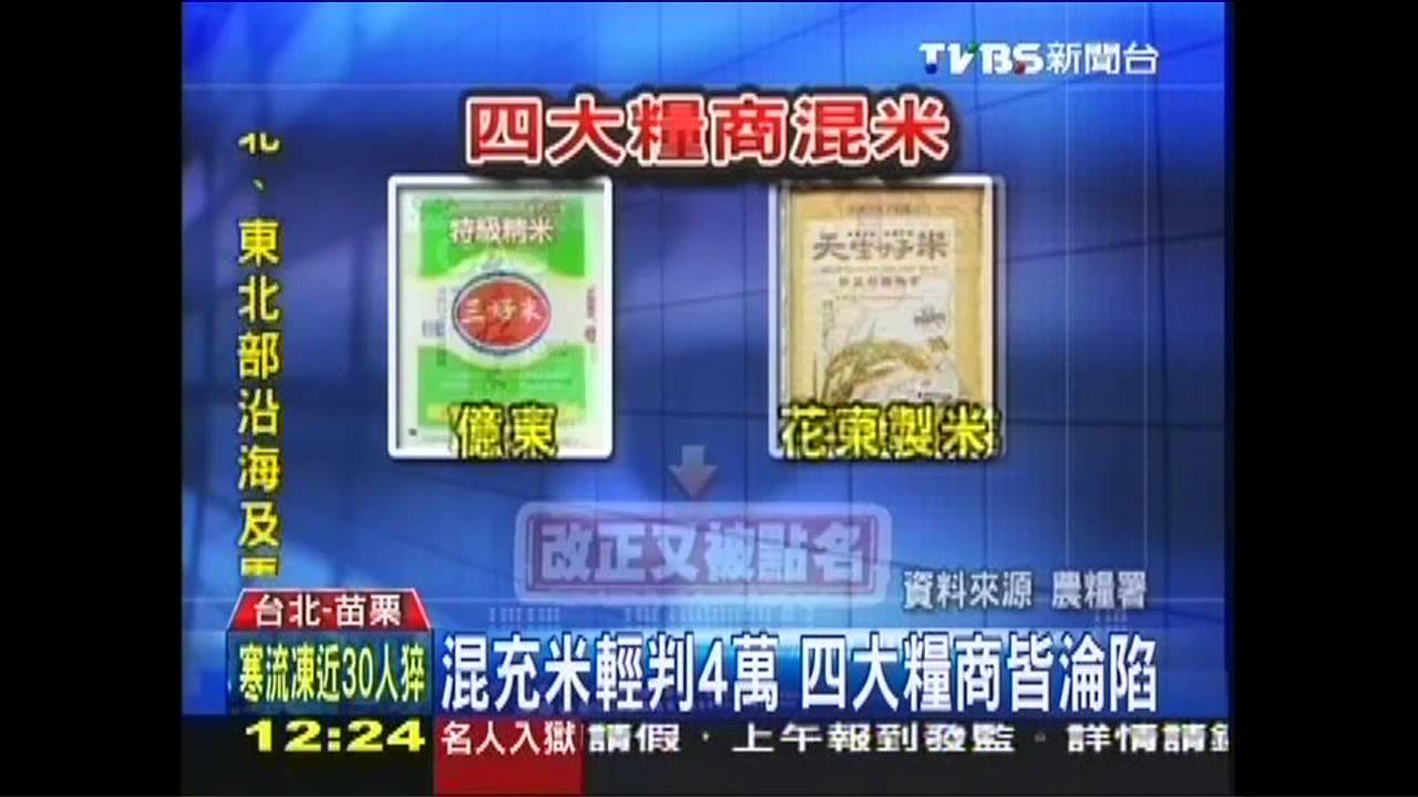 混充米輕判4萬　四大糧商皆淪陷