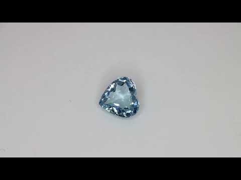Aquamarine, heart cut, 1.40 ct Video
