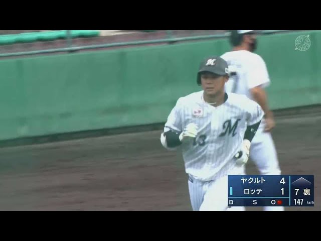 【ファーム】一軍昇格へ猛アピール弾!! マリーンズ・平沢 4試合連続打点となる7号ソロホームラン!! 2021/9/8 M-S(ファーム)